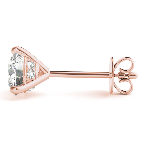 Round Single Stone Diamond Earrings · 0.28 ct tw