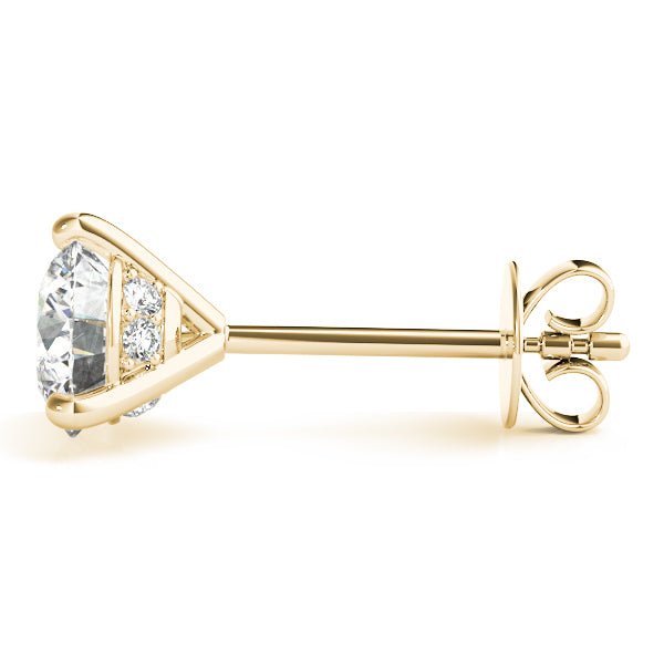 Round Single Stone Diamond Earrings · 0.28 ct tw