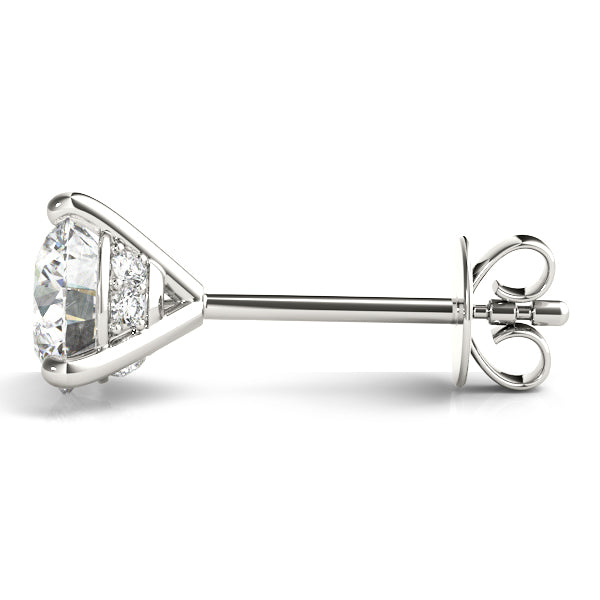 Round Single Stone Diamond Earrings · 0.28 ct tw