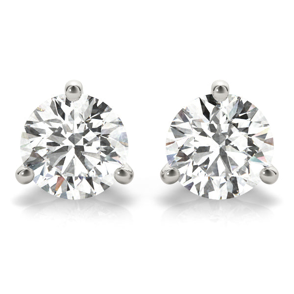 Round Single Stone Diamond Earrings · 0.28 ct tw