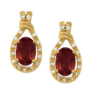 Oval Gemstone Earrings · 0.23 ct tw