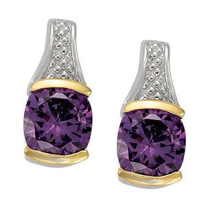 Cushion Square Gemstone Earrings