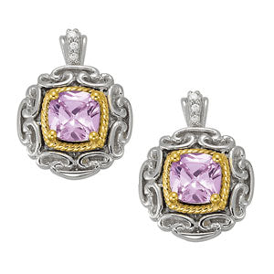 Cushion Square Gemstone Earrings · 0.03 ct tw