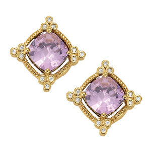 Cushion Square Gemstone Earrings · 0.18 ct tw