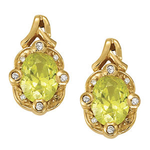 Oval Gemstone Earrings · 0.10 ct tw