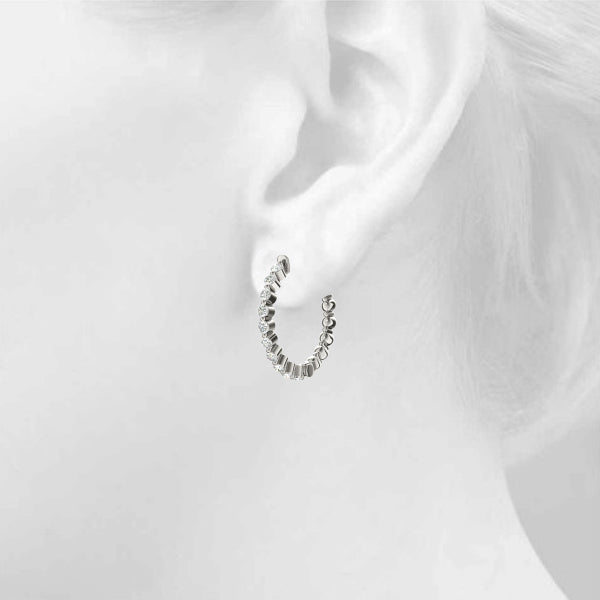 Vault Lock Diamond Hoop · 1.00 ct tw