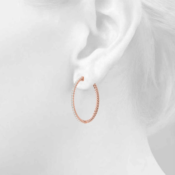 Vault Lock Diamond Hoop · 0.76 ct tw