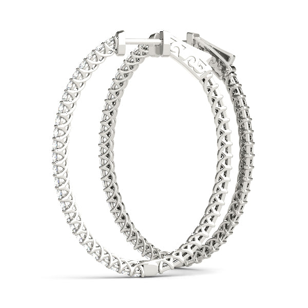 Vault Lock Diamond Hoop · 0.76 ct tw