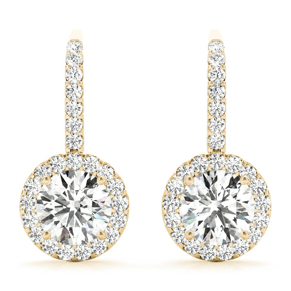 Round Halo Diamond Earrings · 1.22 ct tw