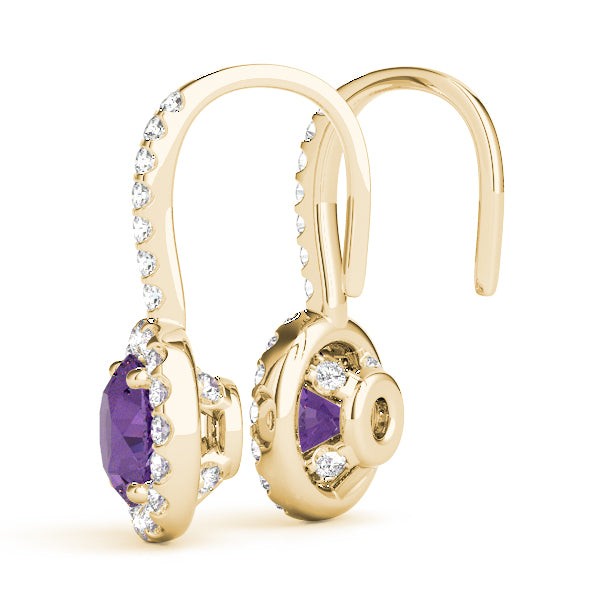 Round Halo Diamond Earrings · 1.22 ct tw