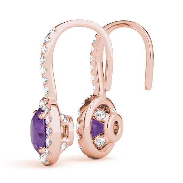 Round Halo Diamond Earrings · 1.57 ct tw