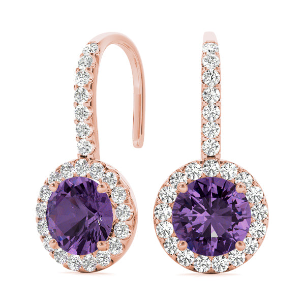 Round Halo Diamond Earrings · 0.64 ct tw