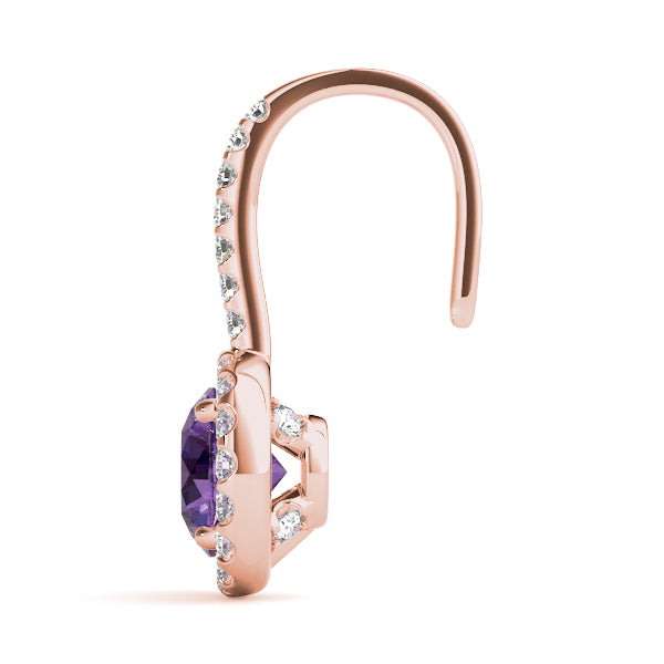 Round Halo Diamond Earrings · 1.22 ct tw
