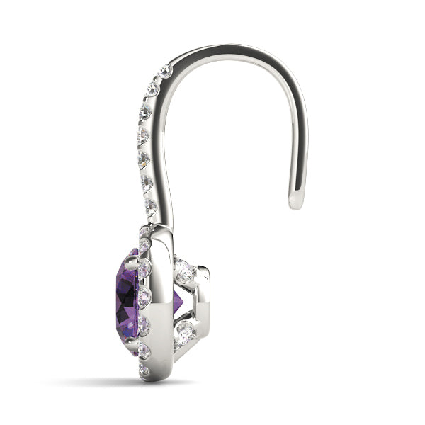 Round Halo Diamond Earrings · 1.57 ct tw