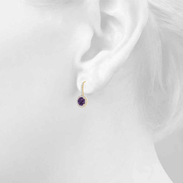 Round Halo Diamond Earrings · 1.22 ct tw