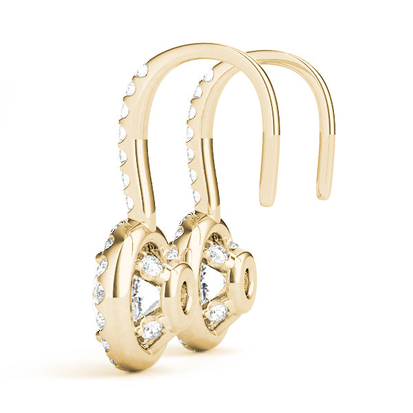 Round Halo Diamond Earrings · 1.22 ct tw