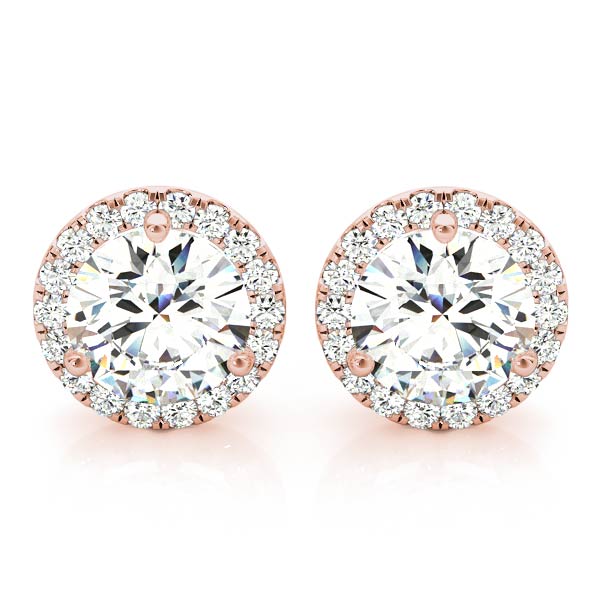 Round Halo Diamond Earrings · 1.76 ct tw
