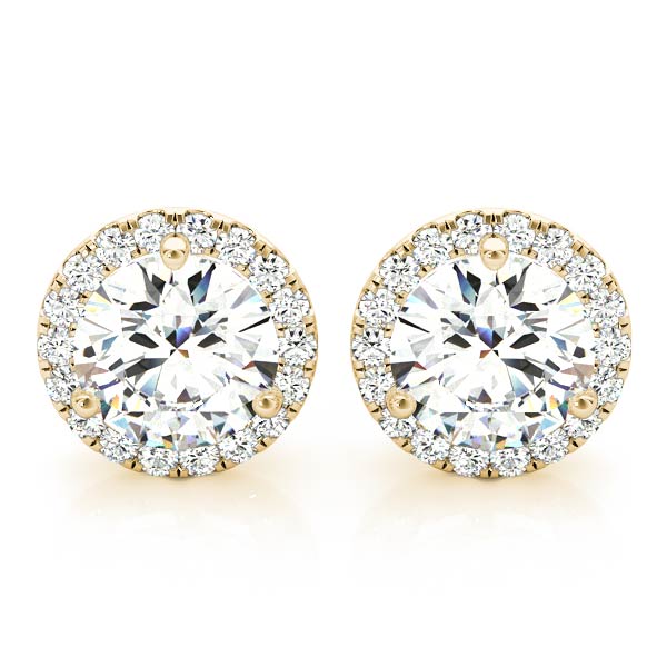 Round Halo Diamond Earrings · 1.76 ct tw