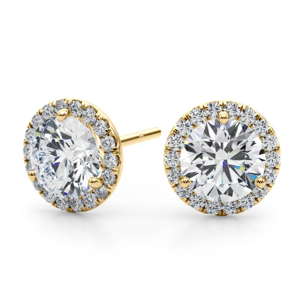 Round Halo Diamond Earrings · 2.73 ct tw