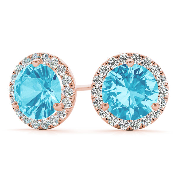 Round Halo Diamond Earrings · 2.22 ct tw