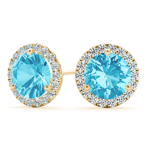 Round Halo Diamond Earrings · 1.76 ct tw