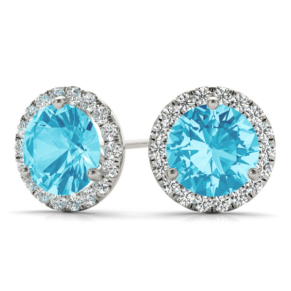 Round Halo Diamond Earrings · 2.73 ct tw