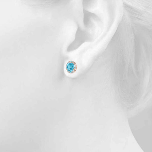 Round Halo Diamond Earrings · 1.76 ct tw