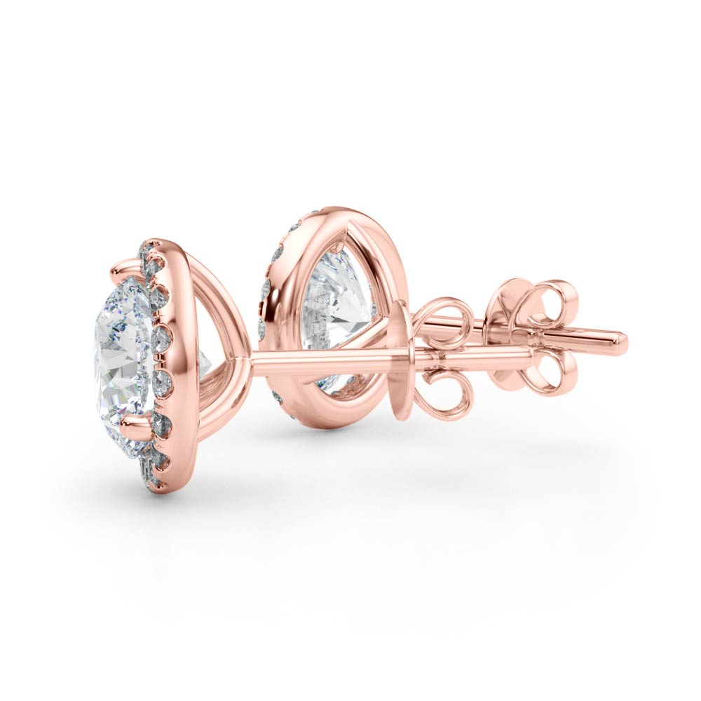 Round Halo Diamond Earrings · 2.22 ct tw