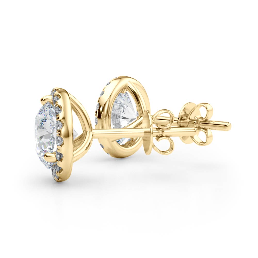 Round Halo Diamond Earrings · 1.76 ct tw
