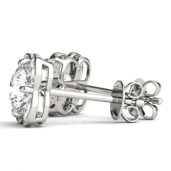 Round Fashion Diamond Earrings · 1.12 ct tw