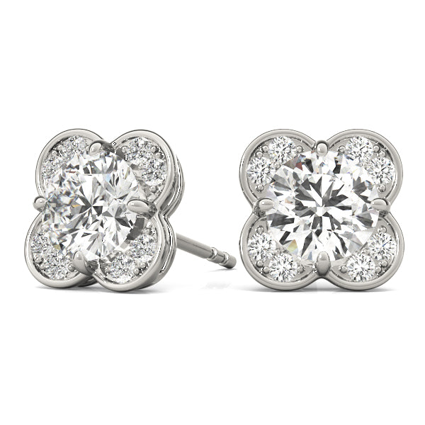Round Fashion Diamond Earrings · 1.12 ct tw