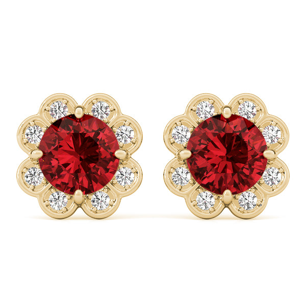 Round Fashion Diamond Earrings · 1.12 ct tw