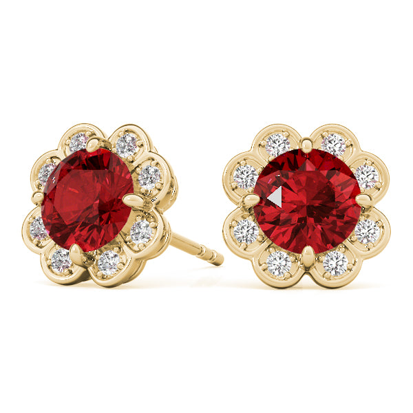 Round Fashion Diamond Earrings · 0.56 ct tw