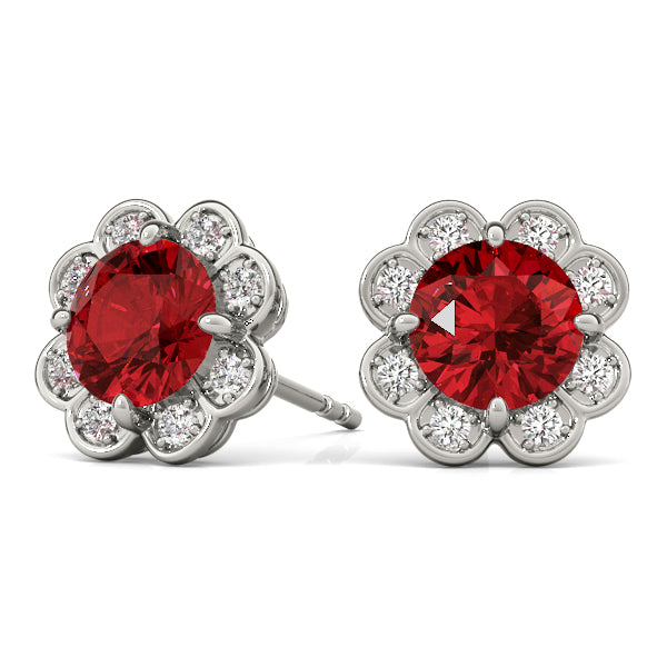 Round Fashion Diamond Earrings · 1.12 ct tw