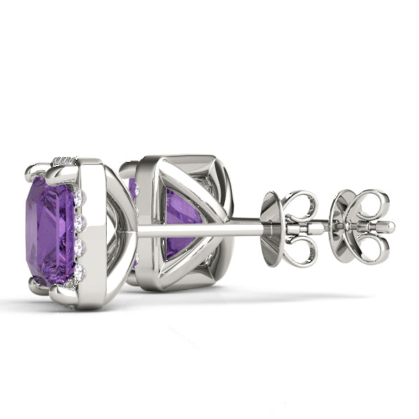 Square Halo Diamond Earrings · 1.69 ct tw
