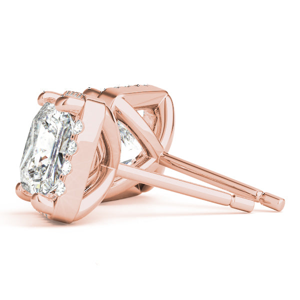 Square Halo Diamond Earrings · 0.64 ct tw