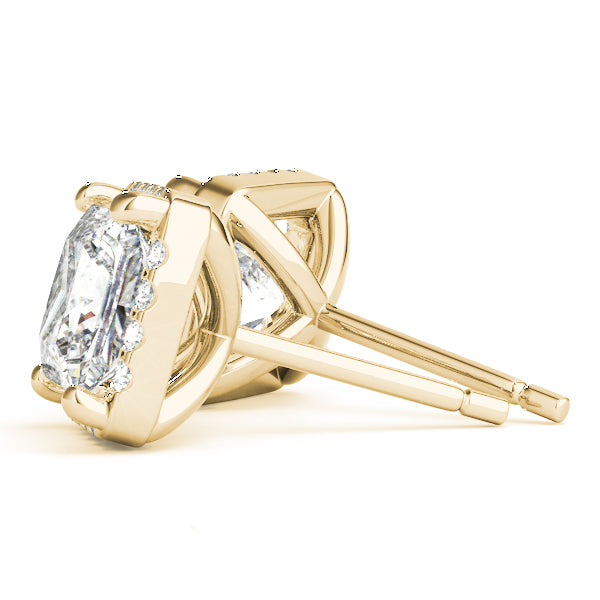 Square Halo Diamond Earrings · 4.36 ct tw