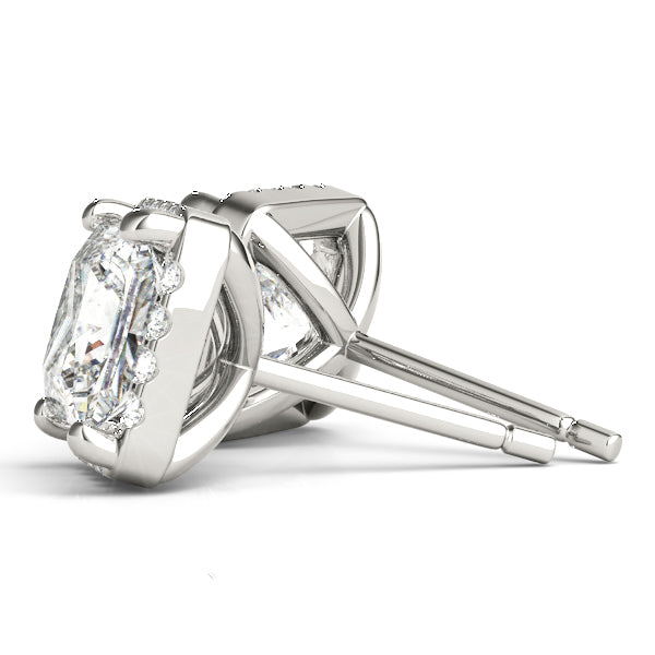 Square Halo Diamond Earrings · 1.69 ct tw