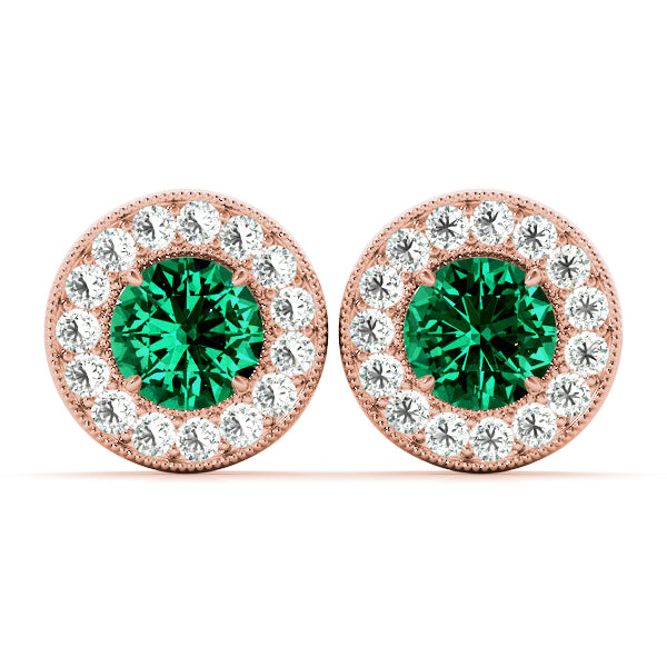 Round Halo Diamond Earrings · 1.96 ct tw