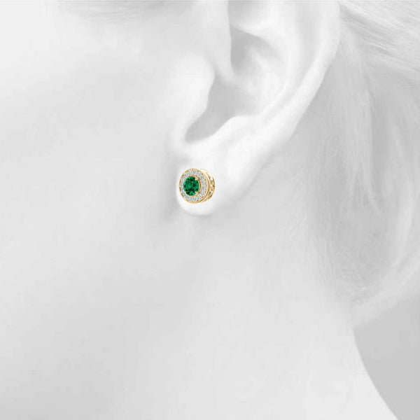 Round Halo Diamond Earrings · 1.96 ct tw