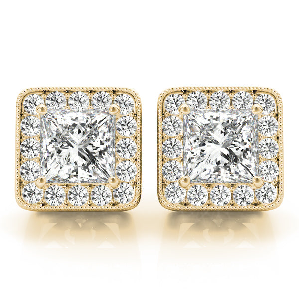 Square Halo Diamond Earrings · 1.82 ct tw