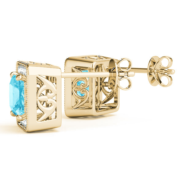 Square Halo Diamond Earrings · 1.82 ct tw