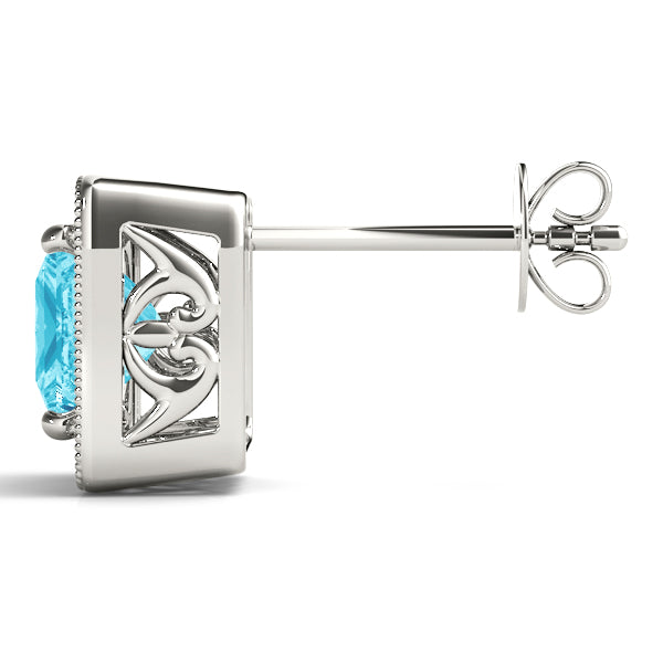 Square Halo Diamond Earrings · 1.82 ct tw
