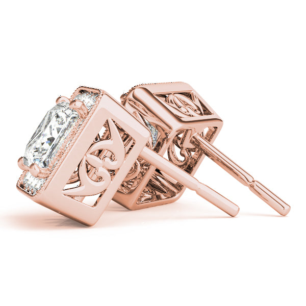 Square Halo Diamond Earrings · 1.82 ct tw