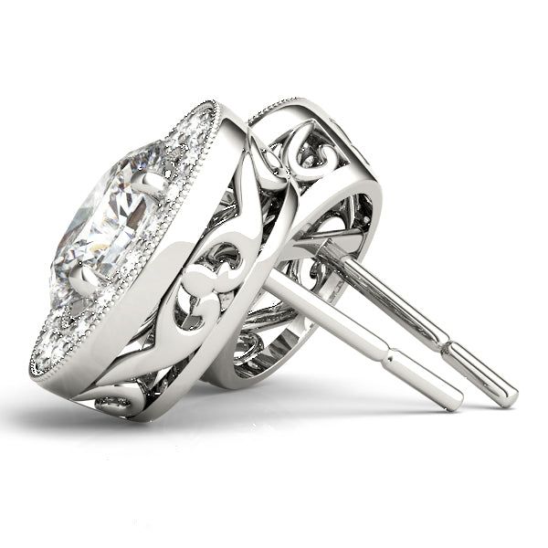 Oval Halo Diamond Earrings · 0.40 ct tw