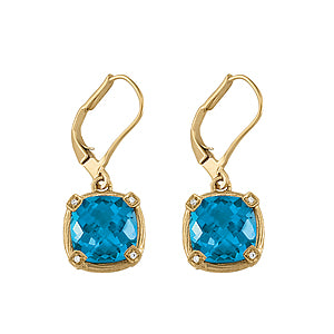Cushion Square Gemstone Earrings · 0.02 ct tw