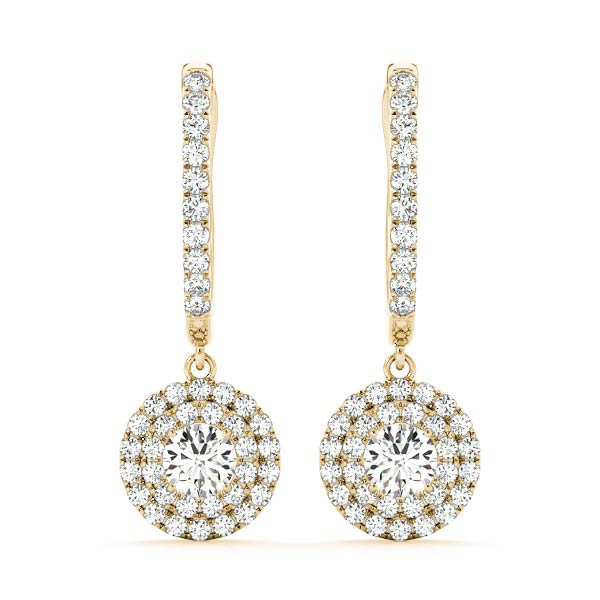 Round Halo Diamond Earrings · 1.01 ct tw