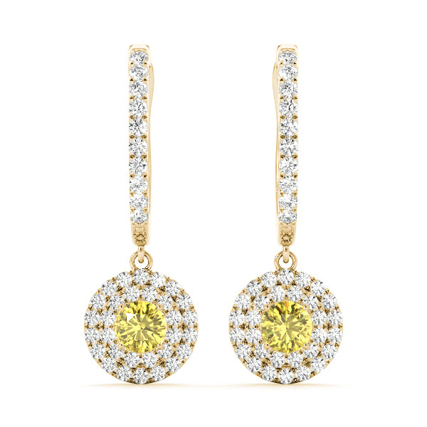 Round Halo Diamond Earrings · 1.56 ct tw