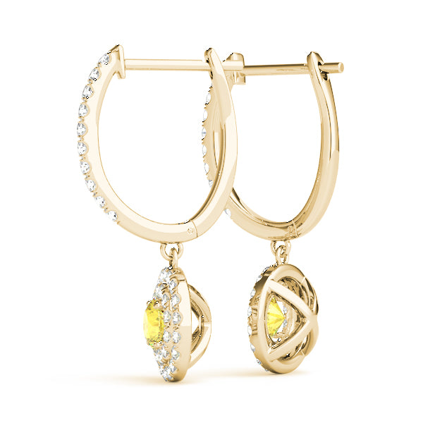 Round Halo Diamond Earrings · 1.56 ct tw