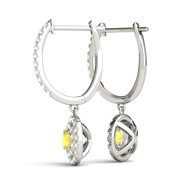 Round Halo Diamond Earrings · 1.56 ct tw